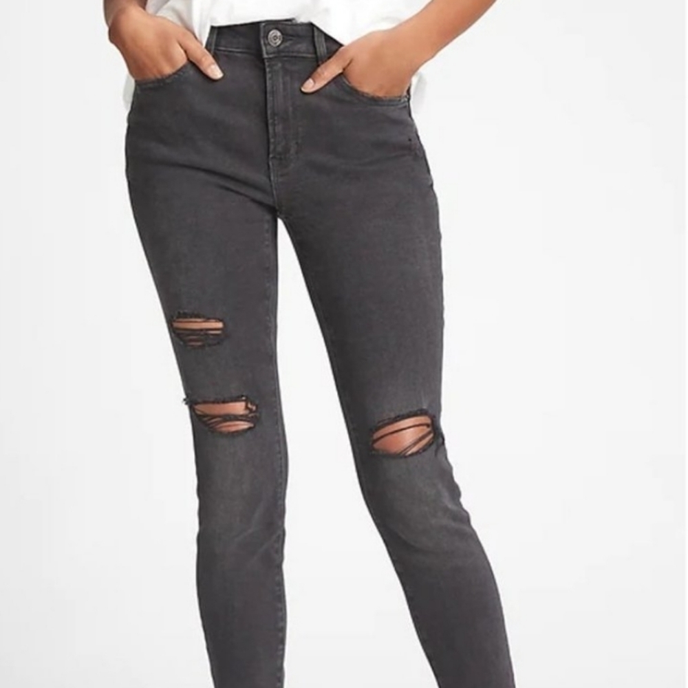 Gap Distressed Skinny Ankle Jeans